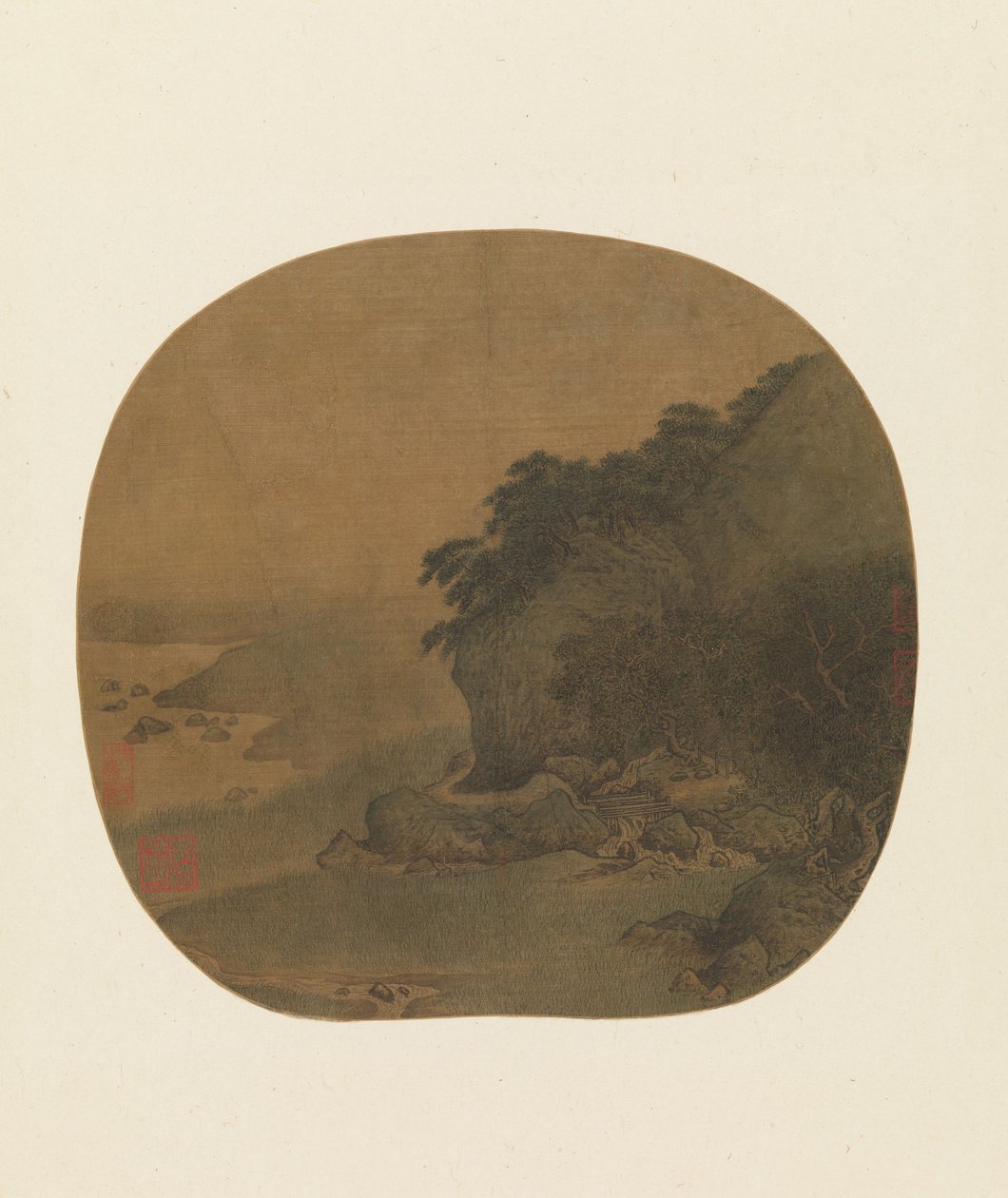 Hermitage por um Pine-covered Bluff, segunda metade do século XII. de Yan Ciyu