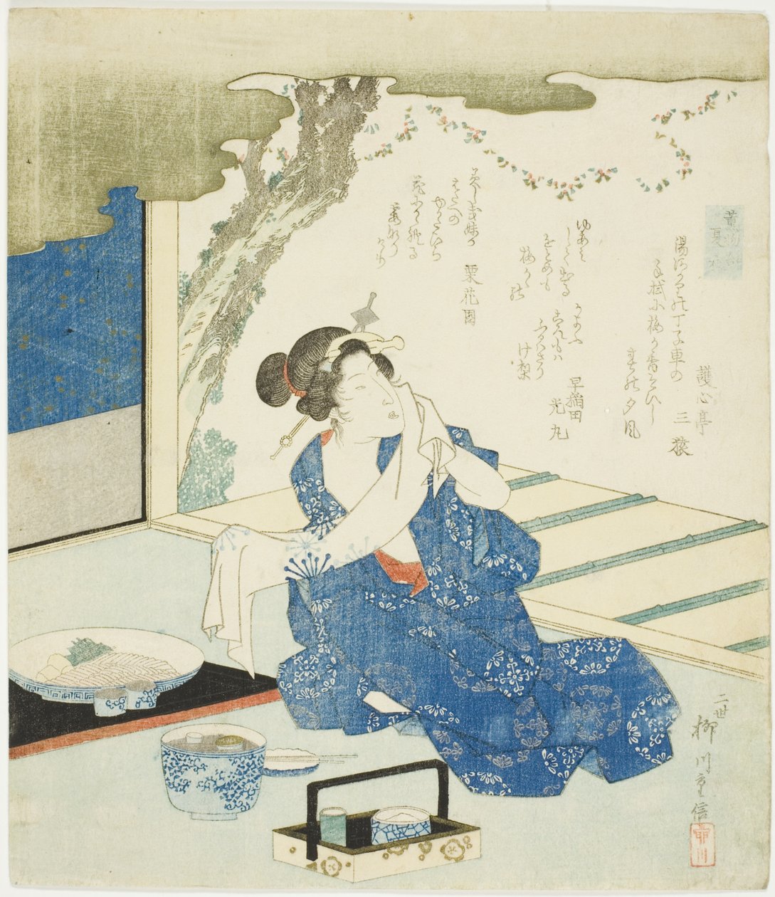 Summer Robes (Natsugoromo), da série "A Comparison of Incense (Takimono awase)" de Yanagawa Shigenobu II