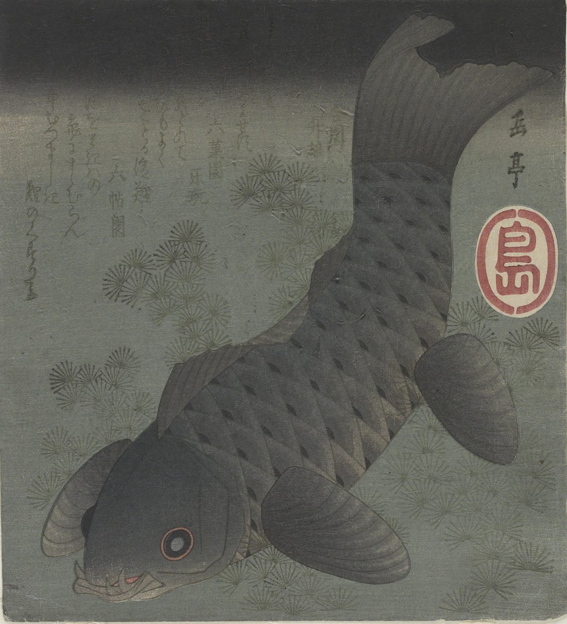 (Carpa Negra), meados do século XIX de Yashima Gakutei