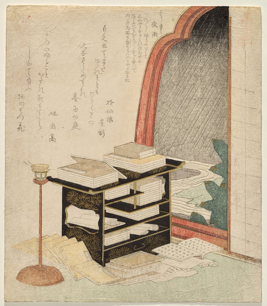 Chuva Noturna de Yashima Gakutei