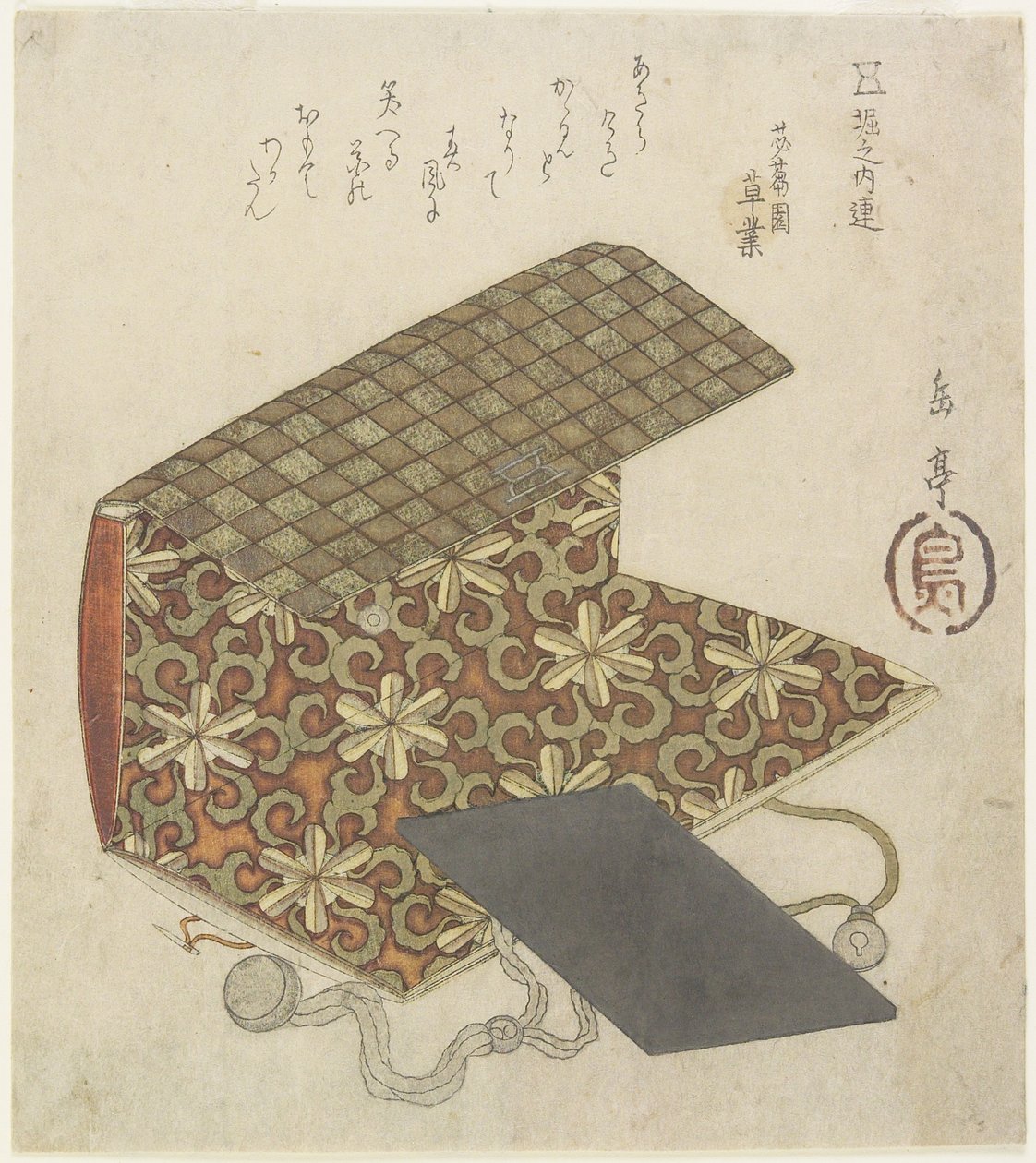 Pasta Estampada para o Círculo Horinouchi, meados do século XIX de Yashima Gakutei
