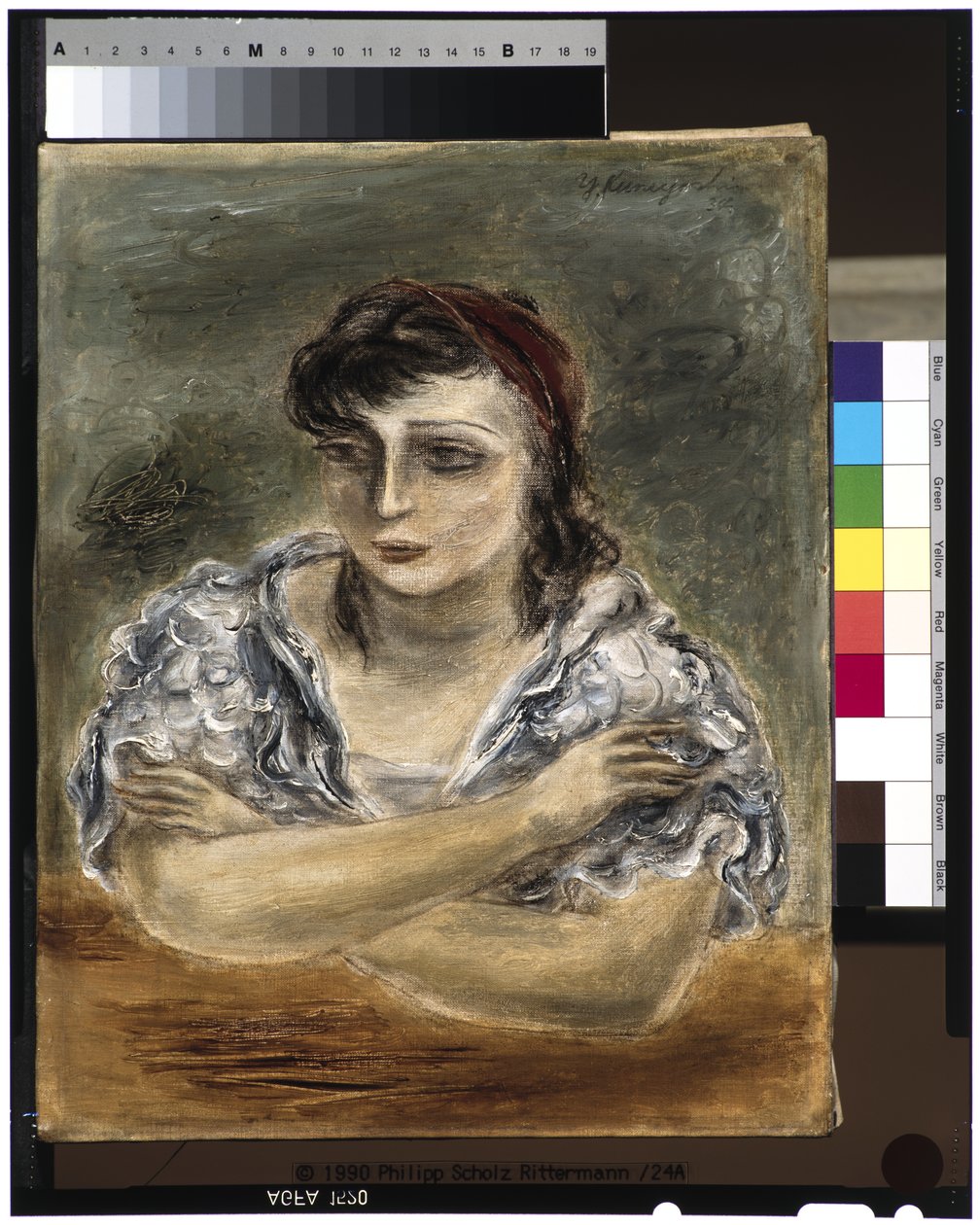 Rapariga de vestido branco (Sara Mazo) de Yasuo Kuniyoshi