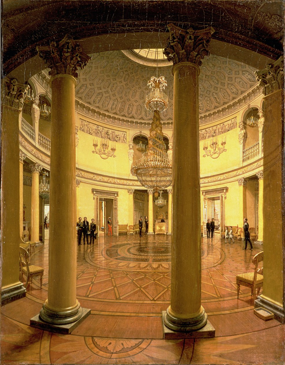 Interior da Rotunda no Palácio de Inverno, 1834 de Yefim Tukharinov