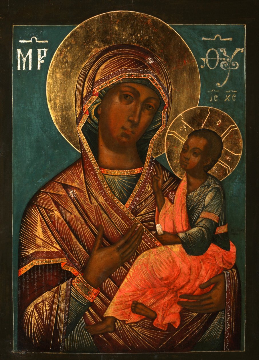A Virgem Hodegetria, início do século XVIII. de Yegor Ivanovich Grek
