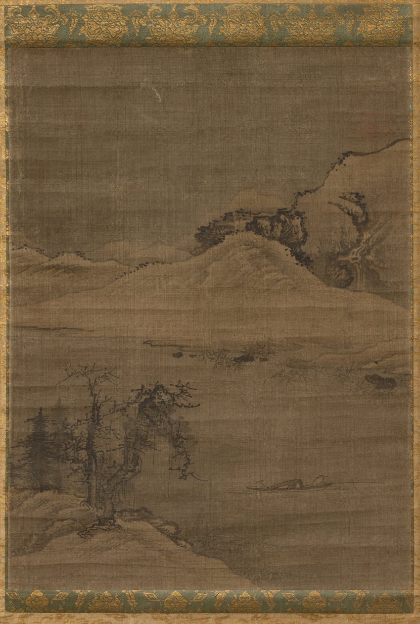 Paisagem com pescadores, 1600s. de Yi Bul hae