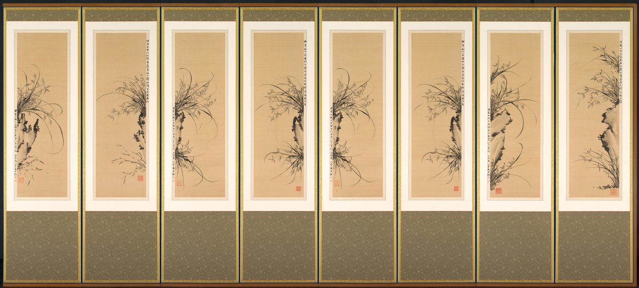 Orquídeas e Rochas, 1897-98. de Yi Ha eung