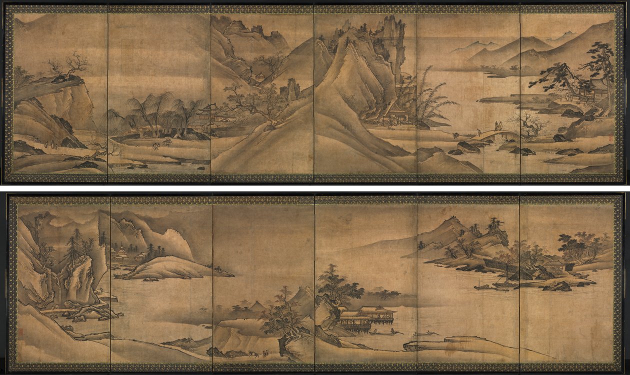Paisagem das quatro estações de Yi Sumun (Korean, b. c. 1404)