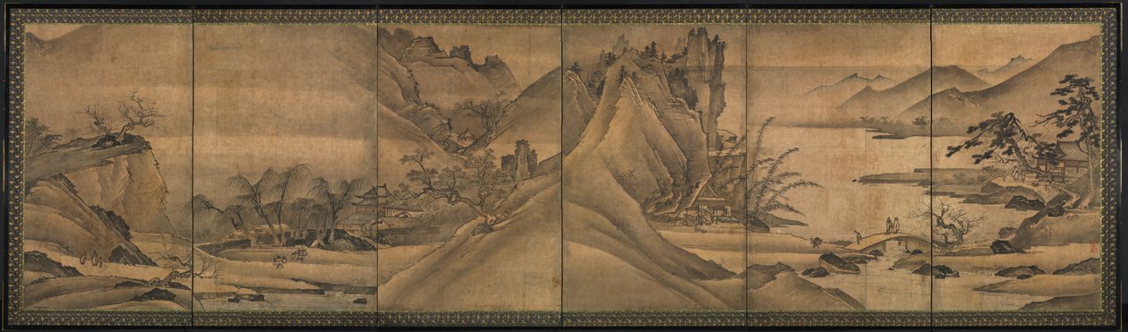 Paisagem das quatro estações de Yi Sumun (Korean, b. c. 1404)