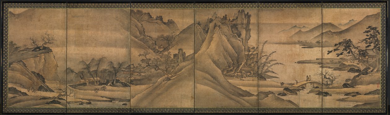 Paisagem das Quatro Estações, início de 1500. de Yi Sumun