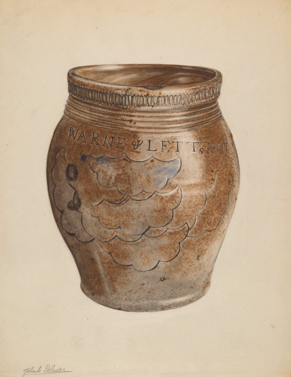 Crock, c. 1937. de Yolande Delasser