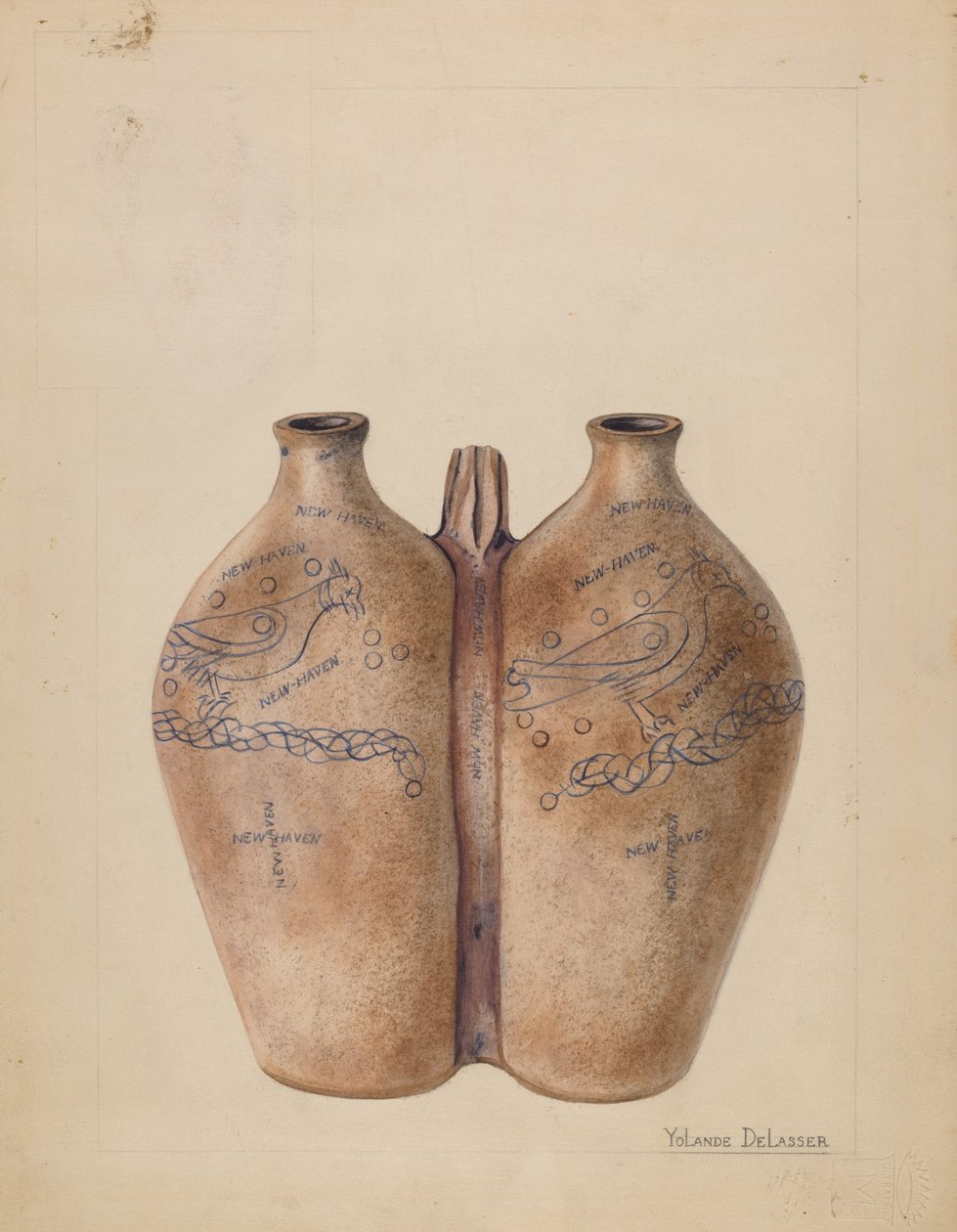 Gemel Bottle, c. 1936. de Yolande Delasser