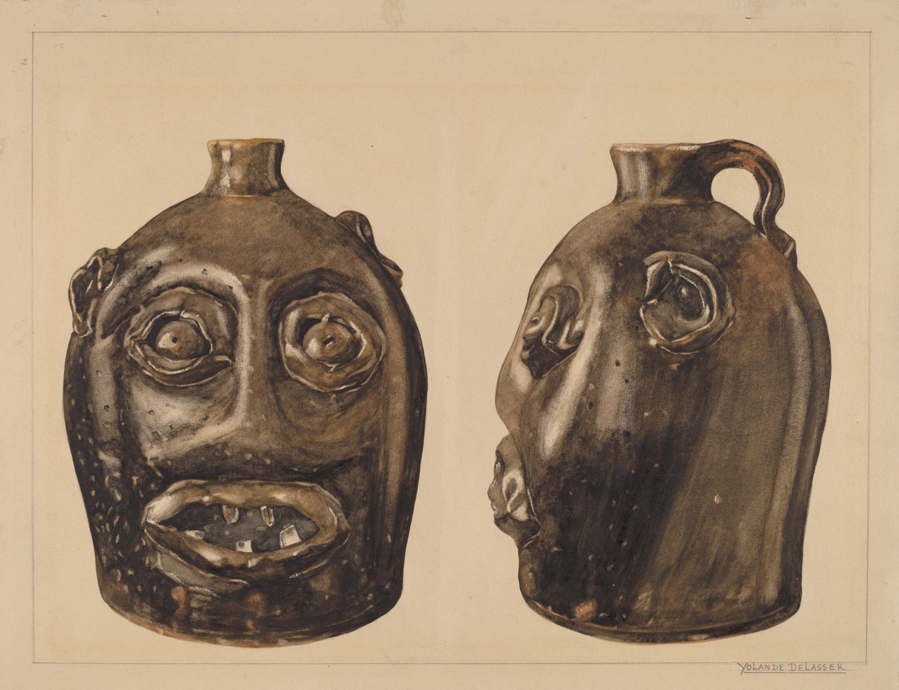 Grotesco Jug, c. 1936. de Yolande Delasser