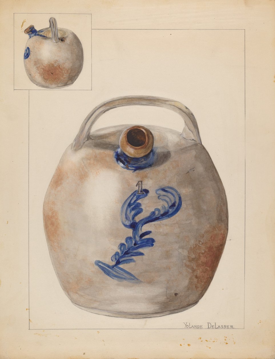 Harvester Jug, c. 1937. de Yolande Delasser