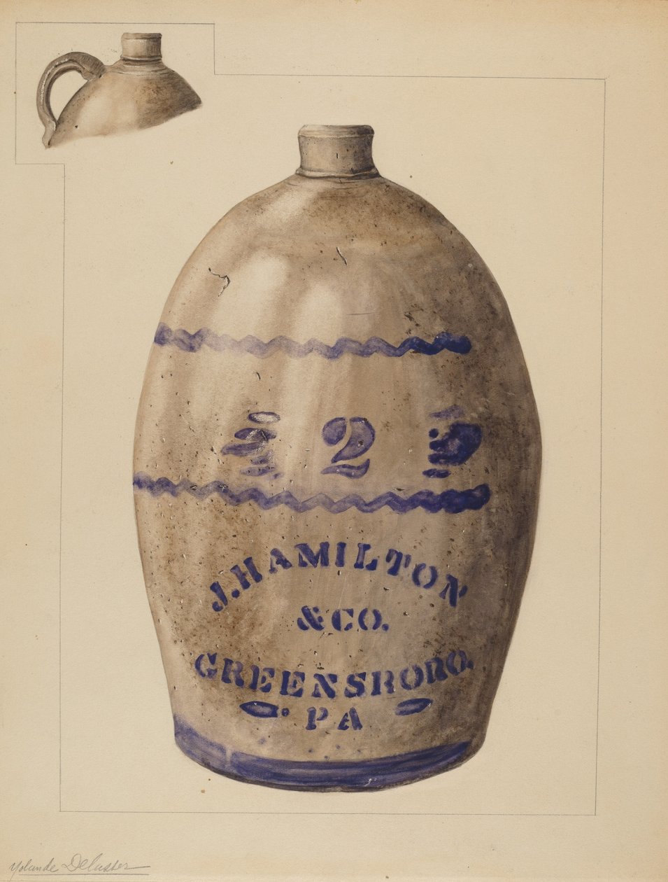 Jug, c. 1937. de Yolande Delasser
