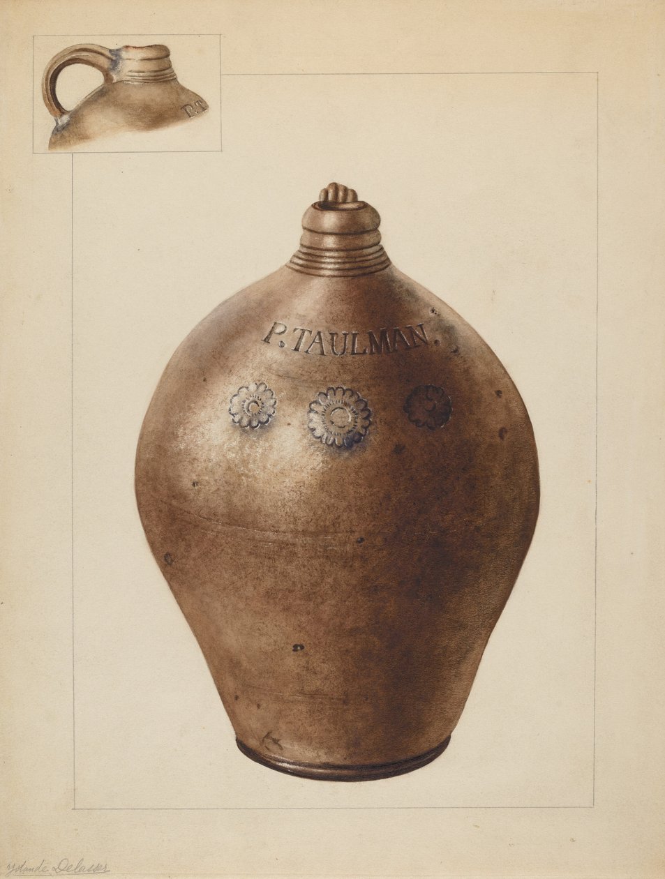 Jug, c. 1937. de Yolande Delasser