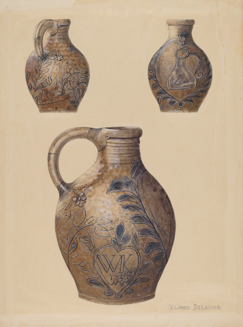 Jug, c. 1938. de Yolande Delasser
