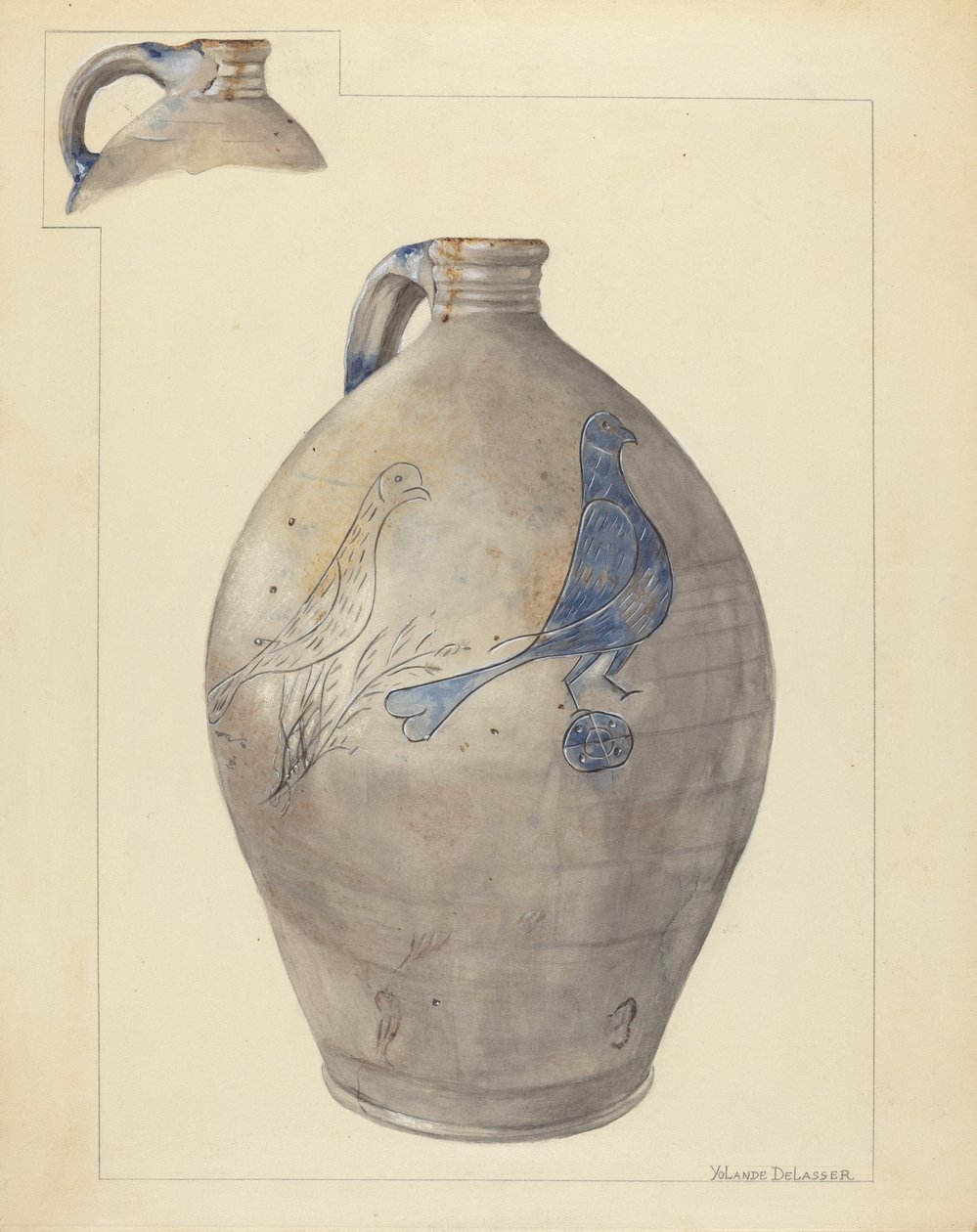 Jug, c. 1940. de Yolande Delasser