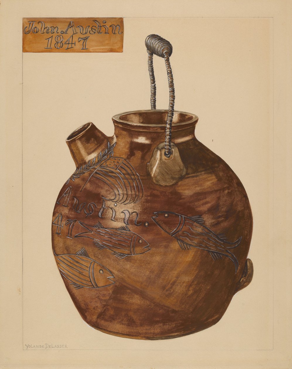 Jarro para Batter, c. 1936. de Yolande Delasser