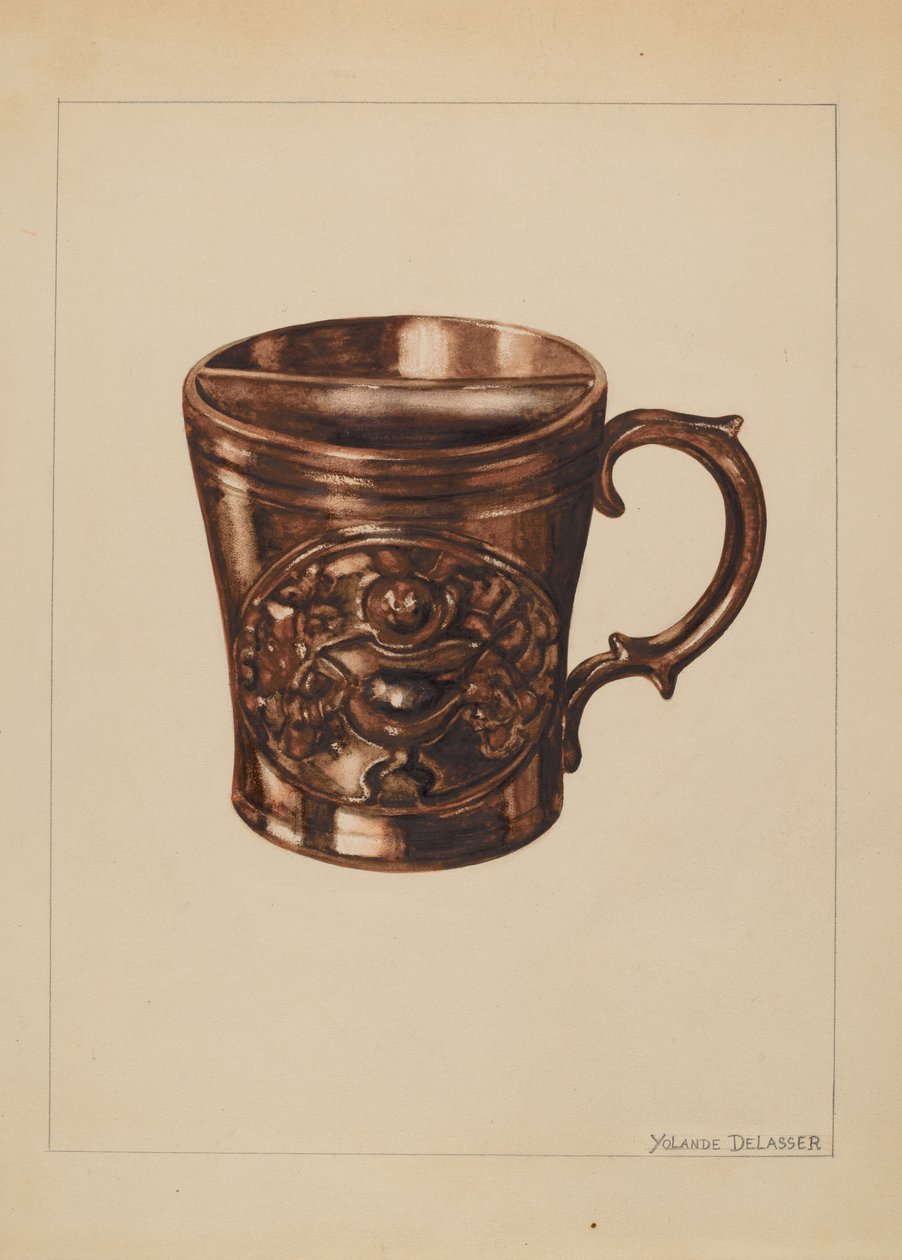 Caneca de barbear, 19351942. de Yolande Delasser