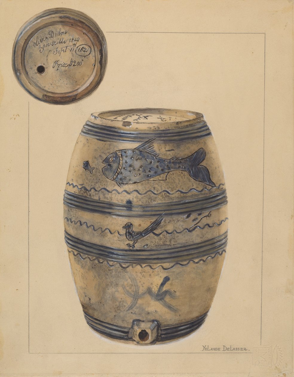 Wine Cask, c. 1936. de Yolande Delasser