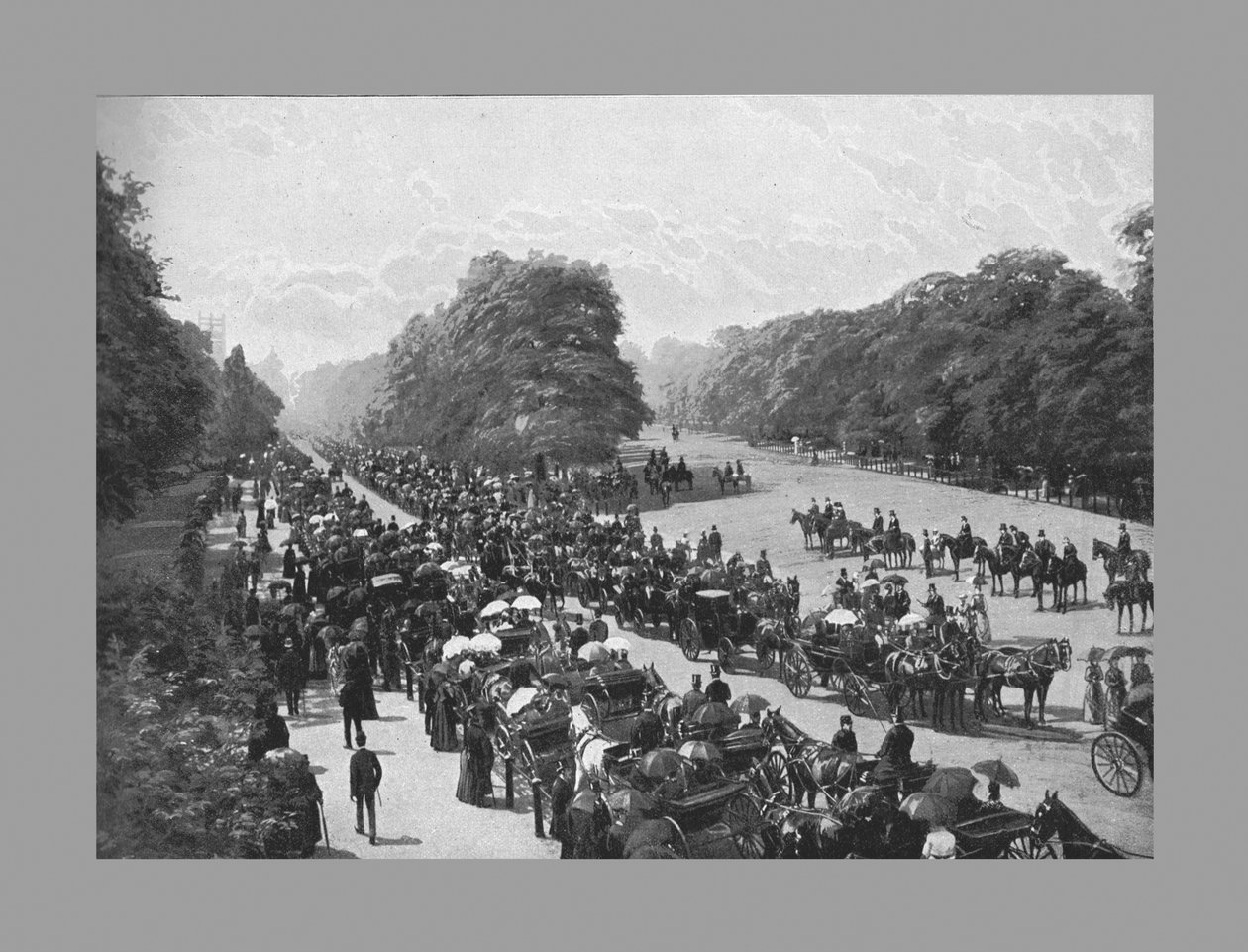 A movimentação e a linha podre, Hyde Park, c1900 de York and Son