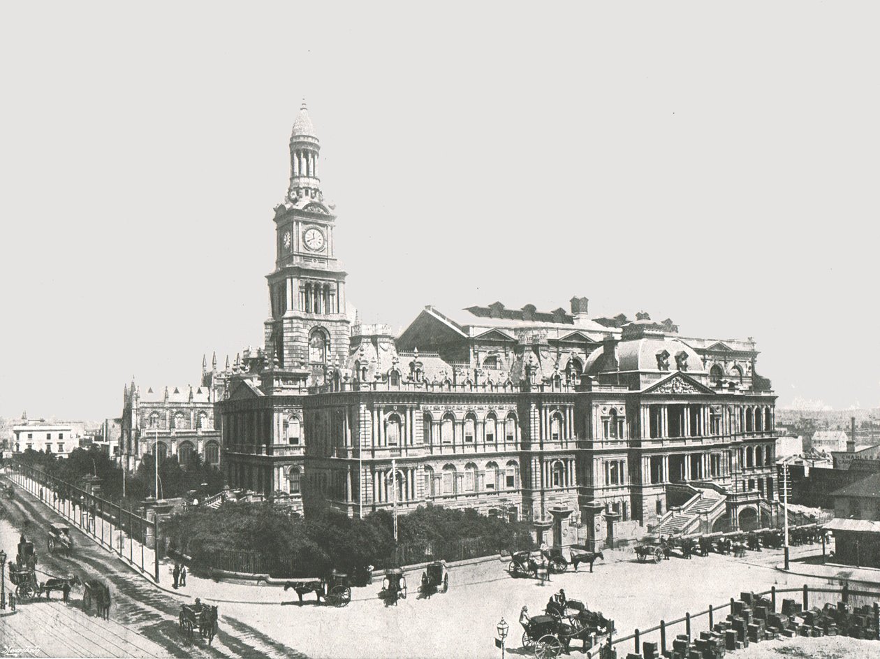 A nova Câmara Municipal, Sydney, Austrália, 1895. de York and Son