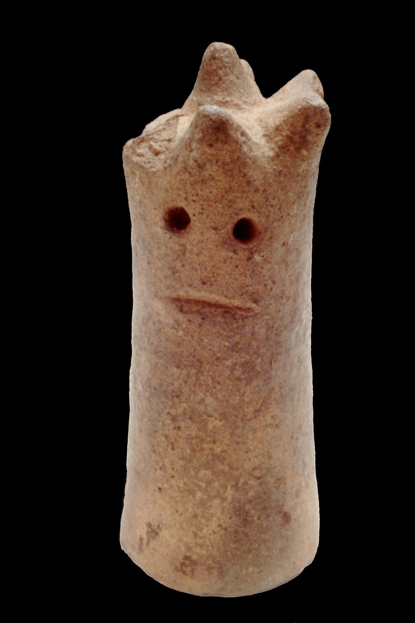 Cabeça humana cilíndrica, de Ife, do século XII ao XV (terracota) de Yoruba Culture