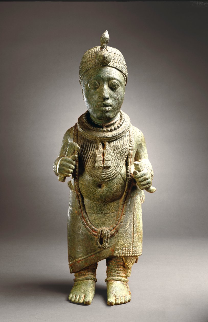 Figura de um Oni, Ife (latão de zinco), c. 14 c. de Yoruba Culture