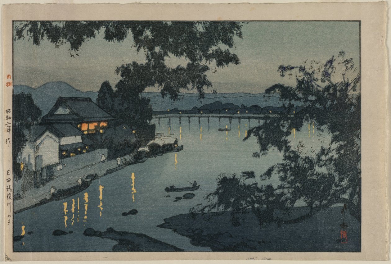 Noite no Rio Chikugo de Yoshida Hiroshi