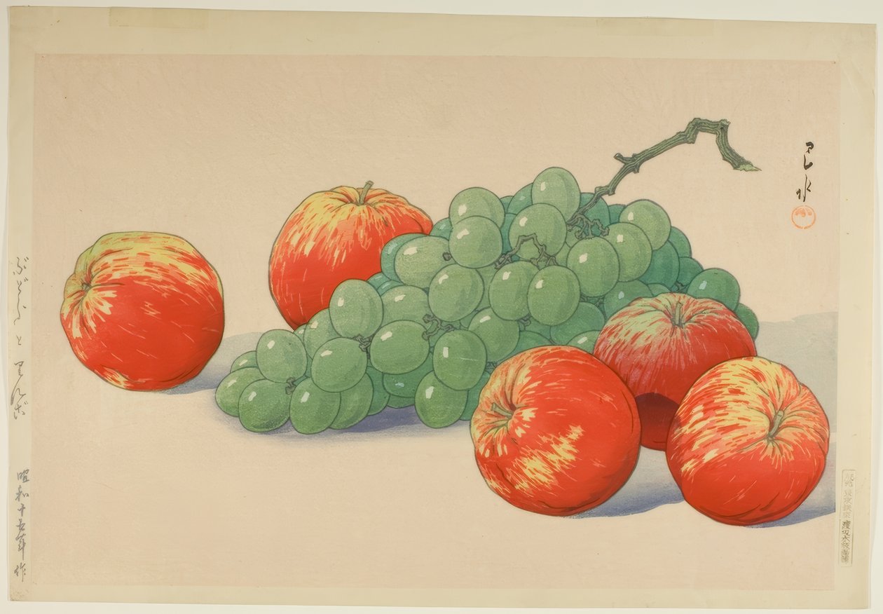 Uvas e Maçãs (Budo a ringo) de Yoshida Hiroshi