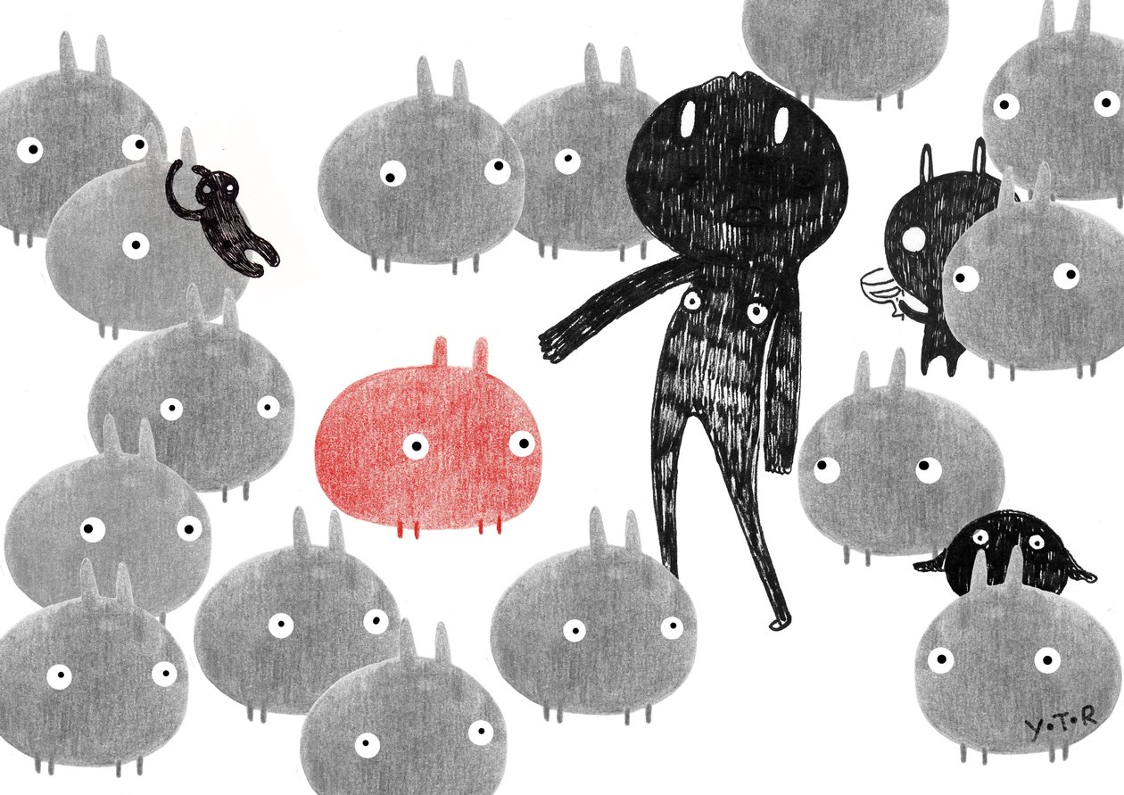 Uma visita amistosa ao bunnyland, 2014, (mix media) de Yoyo Zhao