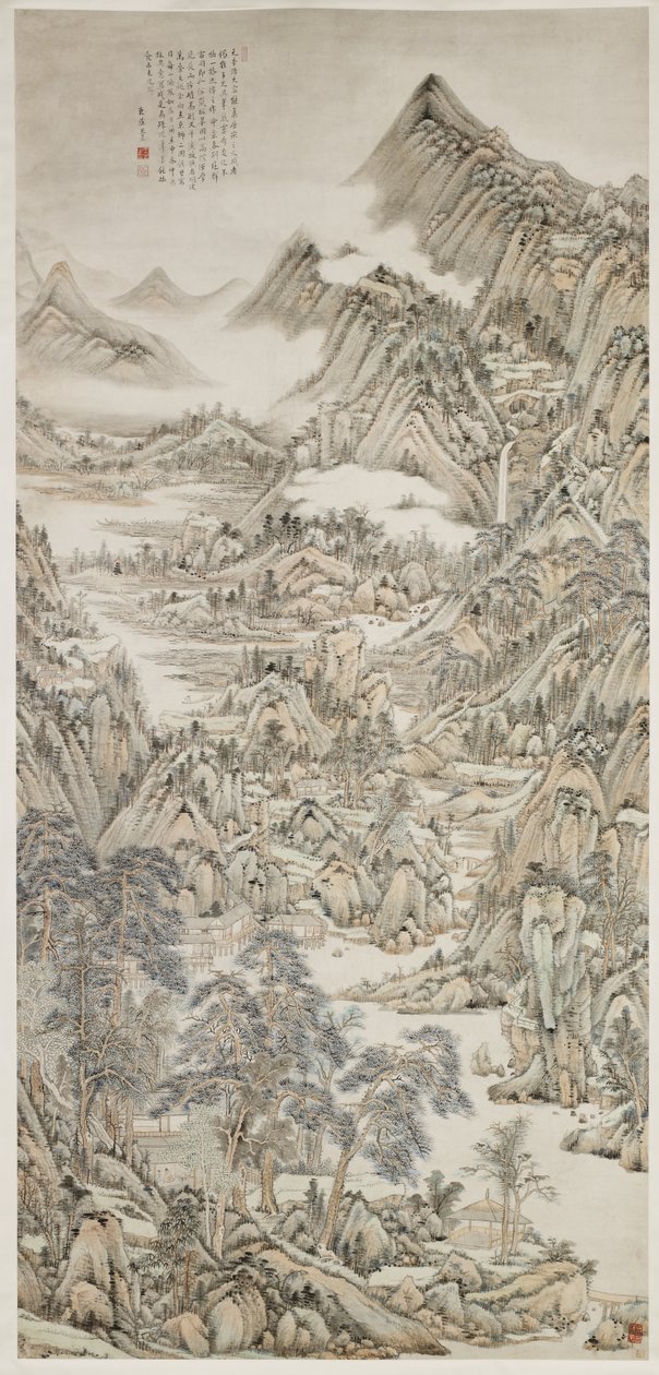 Paisagem depois de Huang Gongwang de Yu Wang