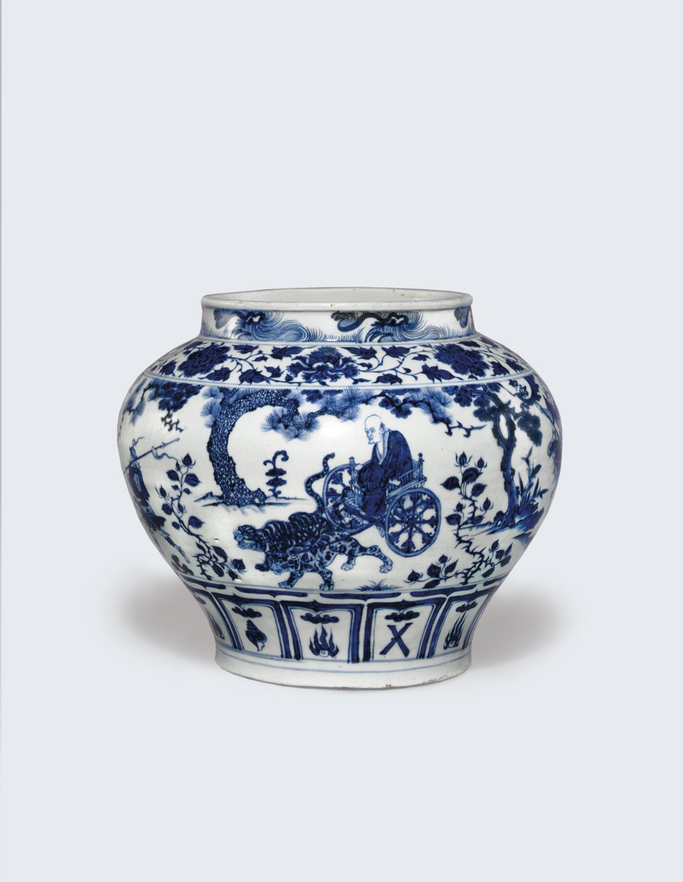 Guan branco e azul, meados do século 14 (cerâmica) de Yuan Dynasty Chinese School