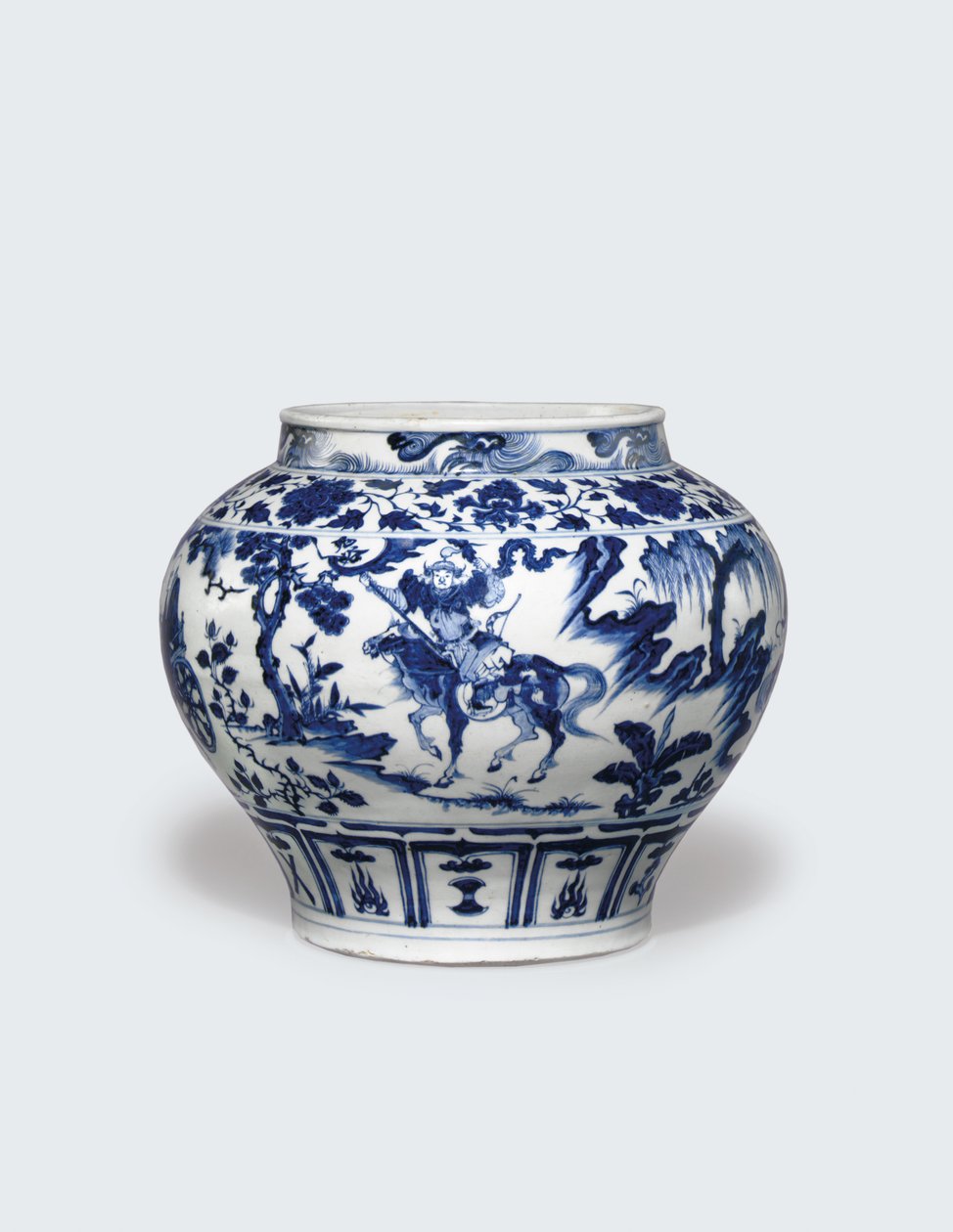 Guan branco e azul, meados do século 14 (cerâmica) de Yuan Dynasty Chinese School