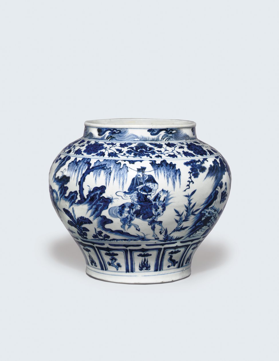 Guan branco e azul, meados do século 14 (cerâmica) de Yuan Dynasty Chinese School