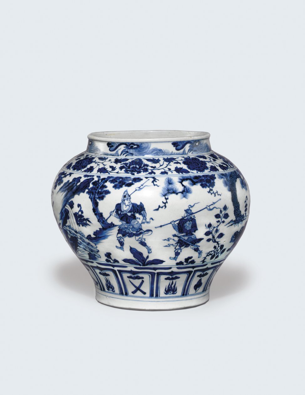 Guan branco e azul, meados do século XIV de Yuan Dynasty Chinese School
