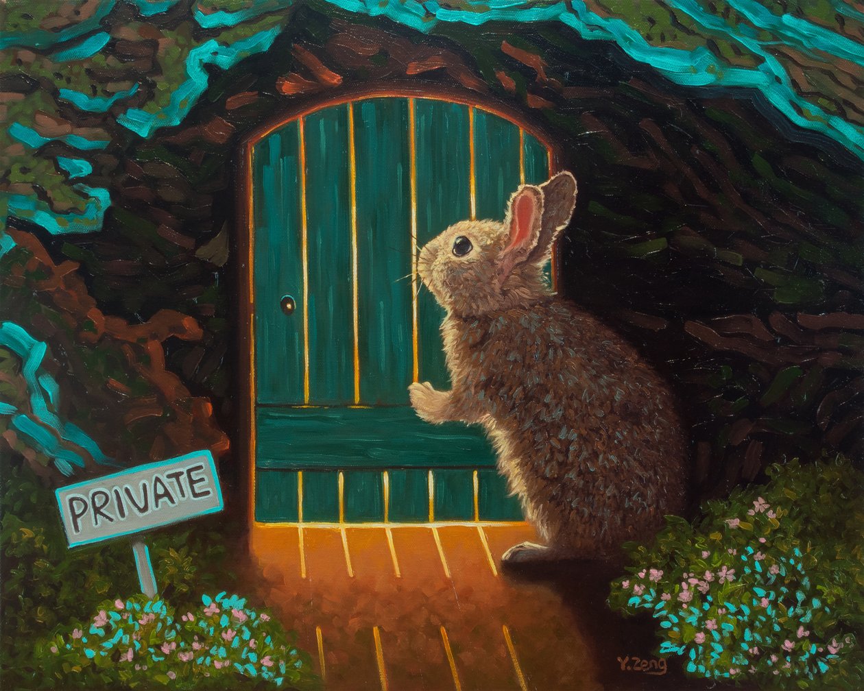 Knock knock, 2023 (óleo sobre tela) de Yue Zeng