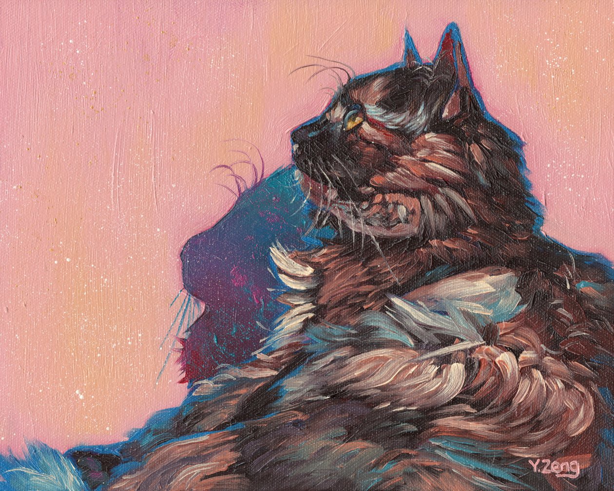 Eu e a minha alma, 2023 (óleo sobre tela) de Yue Zeng