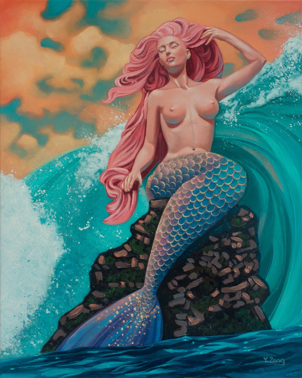 Sereia, 2023 (óleo sobre tela) de Yue Zeng