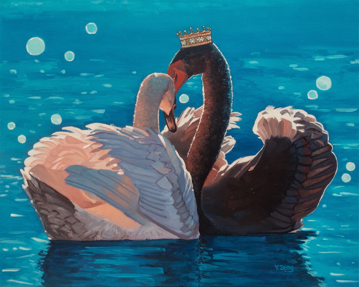 Casal real, 2023 (óleo sobre tela) de Yue Zeng