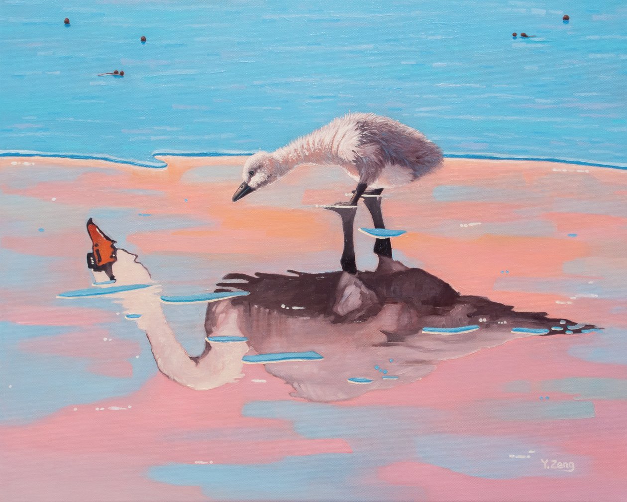 Patinho feio, 2023 (óleo sobre tela) de Yue Zeng