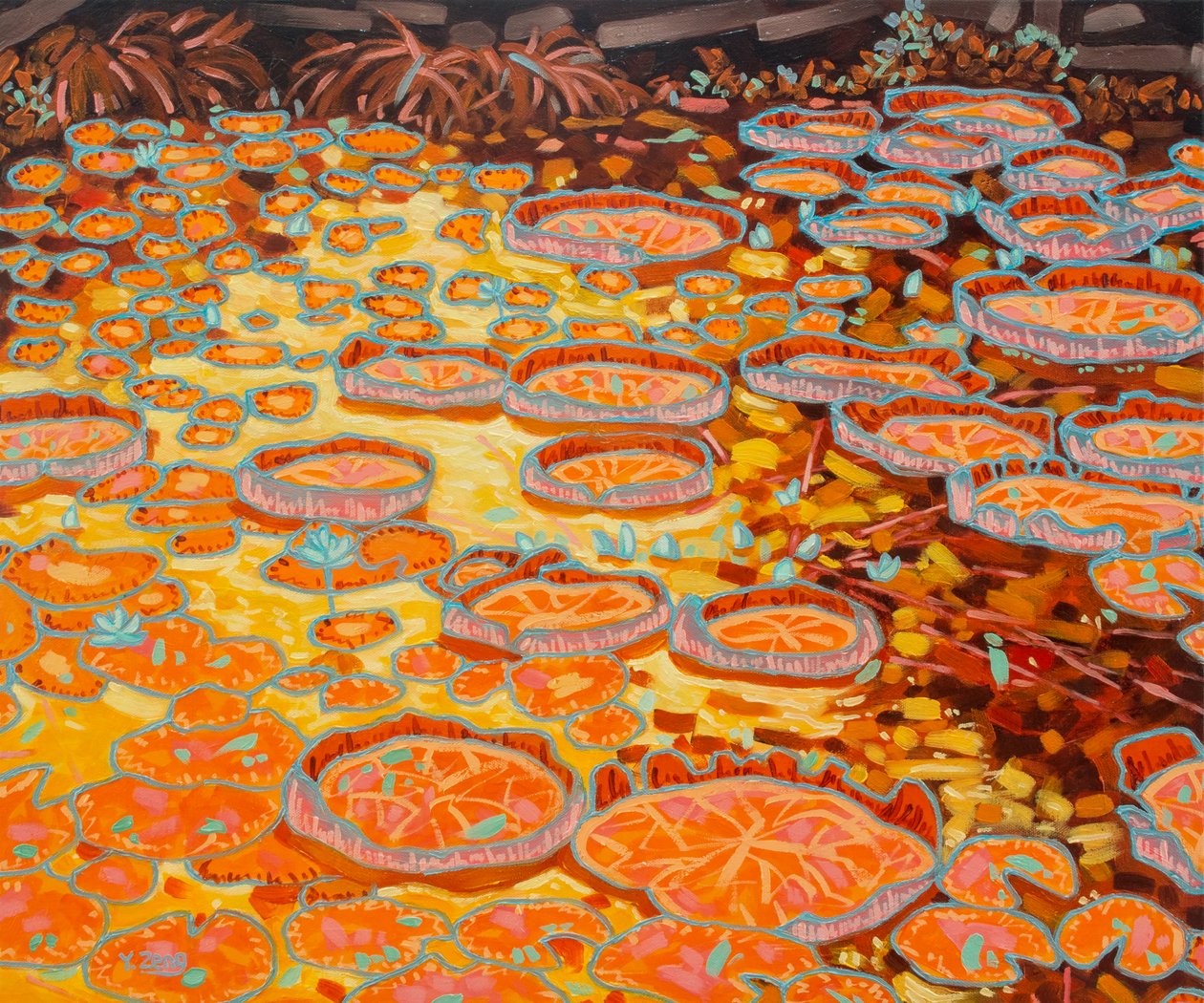 Nenúfar do lago amarelo, 2023 (óleo sobre tela) de Yue Zeng