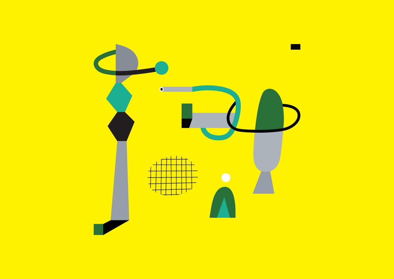 Composição geométrica abstrata, 2017 (ilustração vetorial) de Yulia Drobova