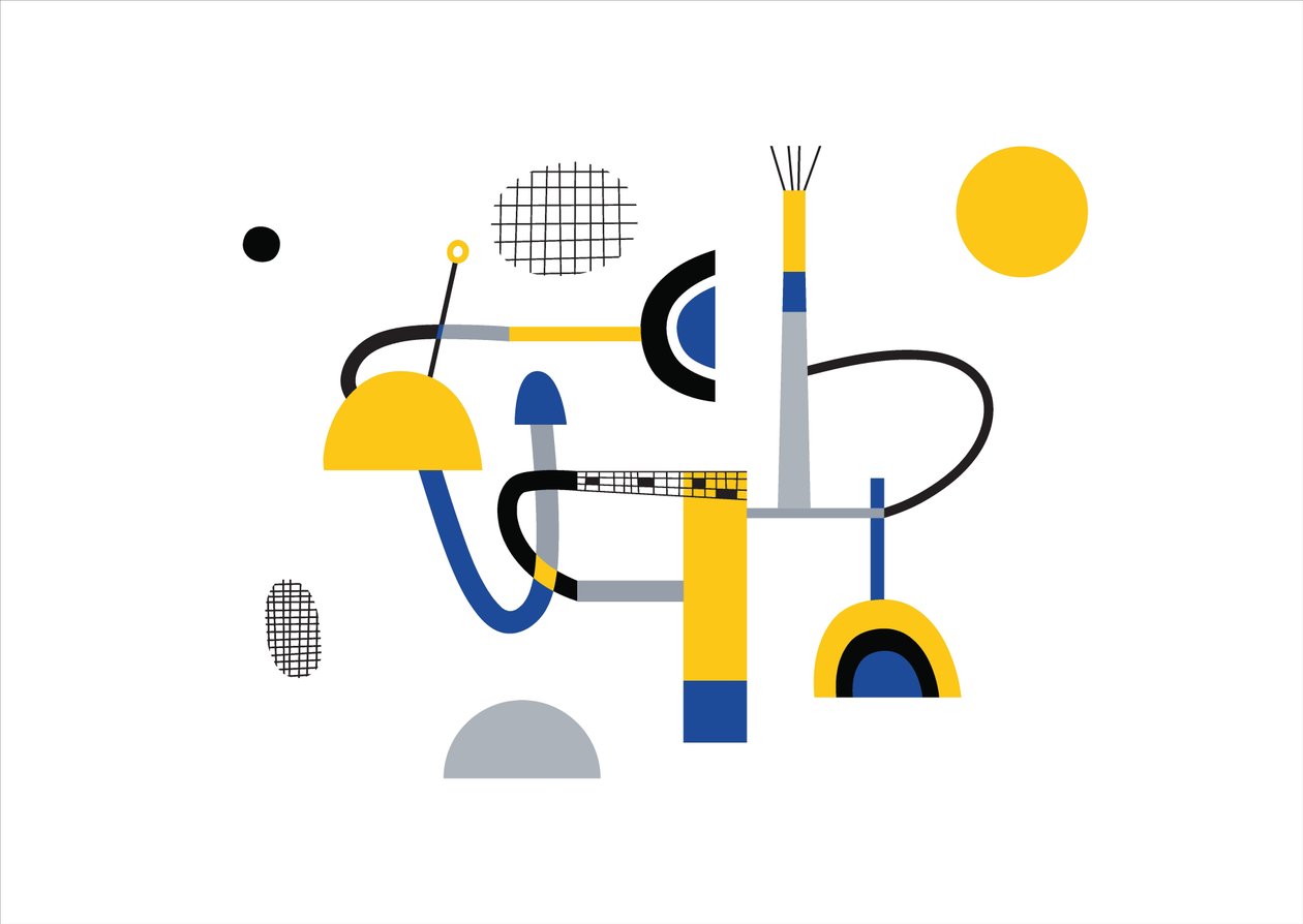 Composição geométrica abstrata, 2017 (ilustração vetorial) de Yulia Drobova