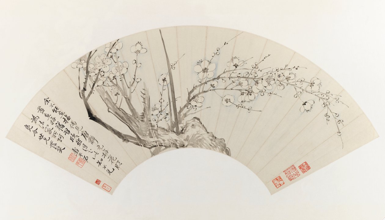 Plum Blossoms (tinta e cor clara no papel) de Shouping Yun