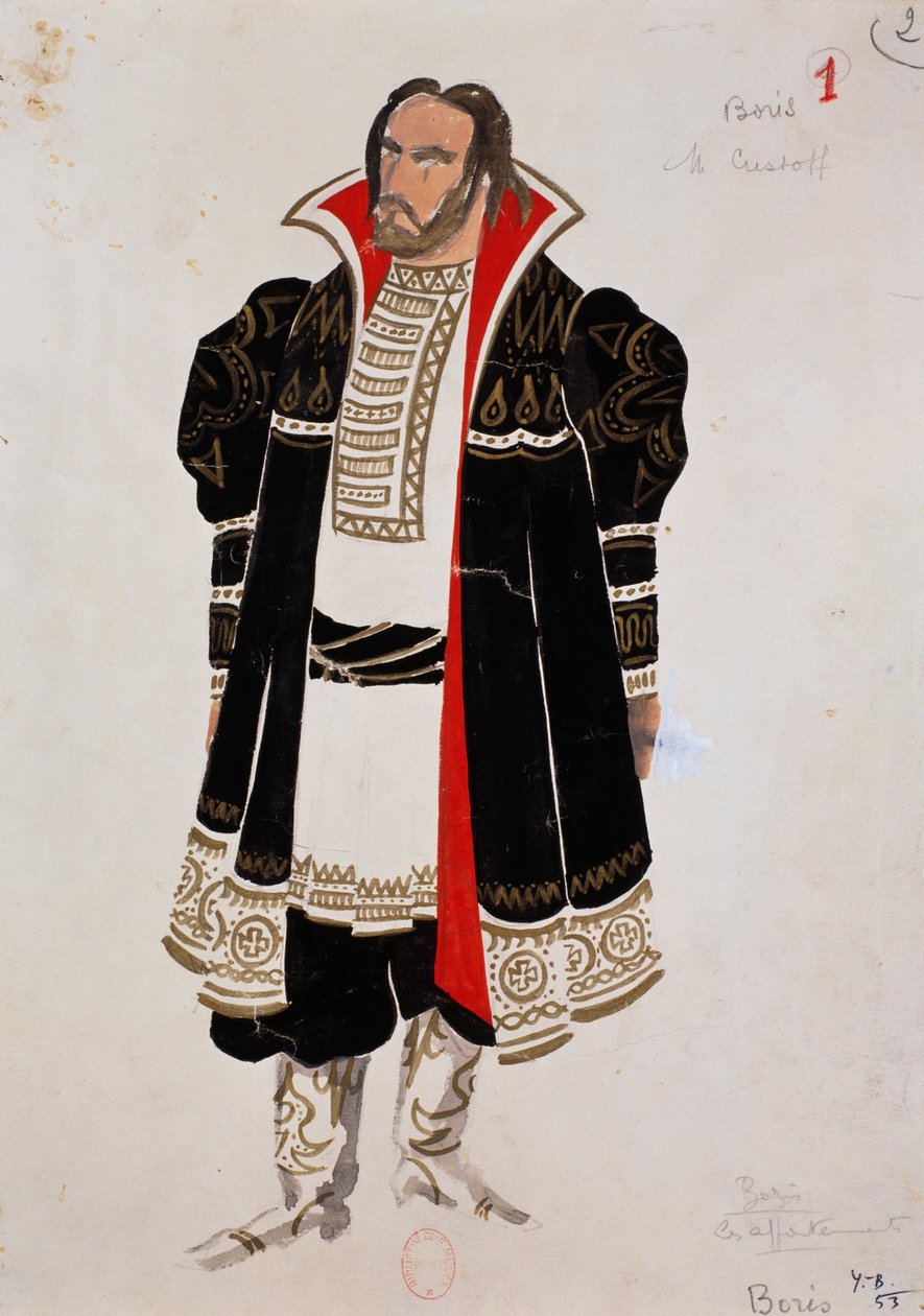 Fato para a personagem Boris em Boris Godunov de Modest Mussorgsky de Yves Bonnat