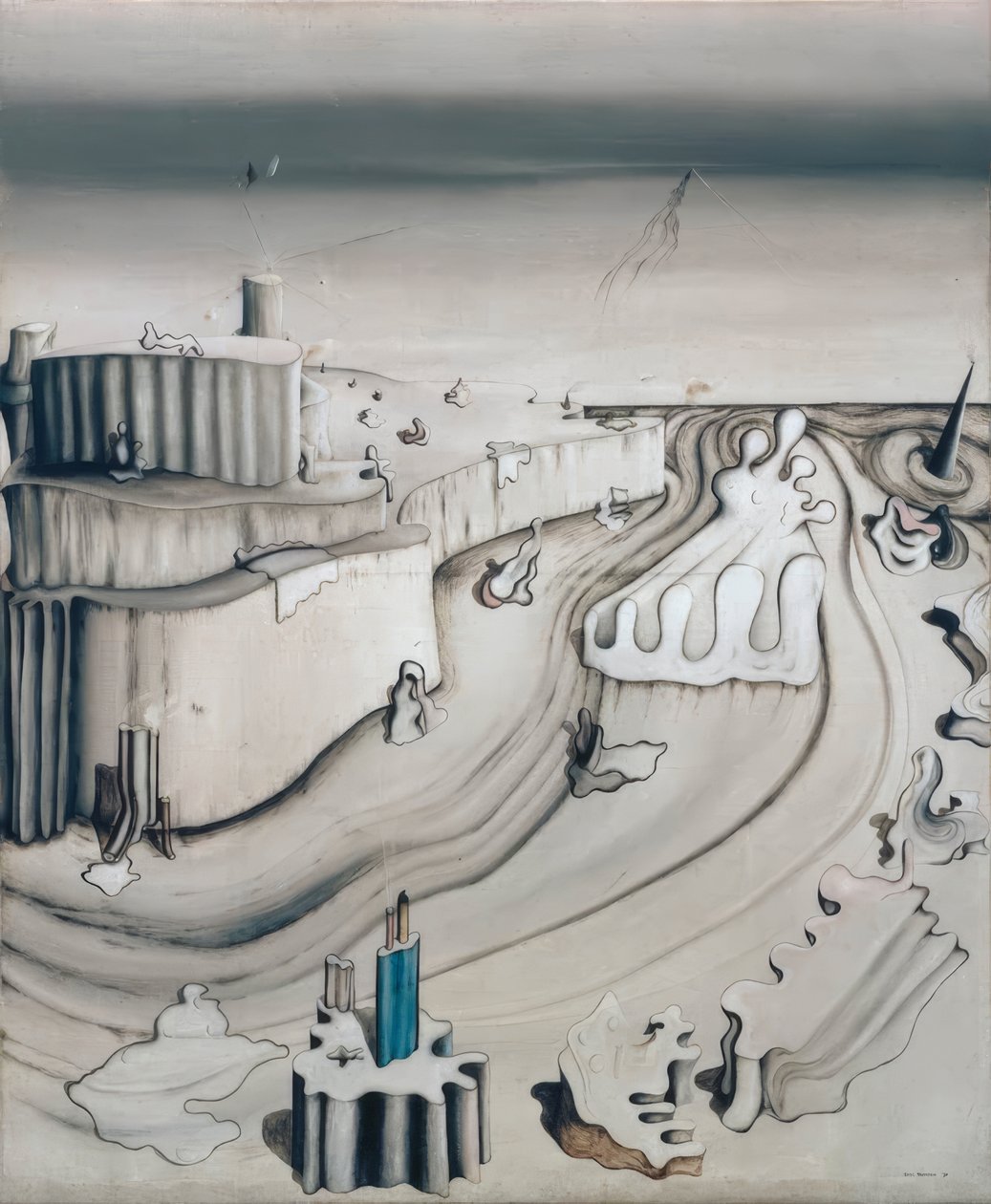 O palácio no promontório de Yves Tanguy