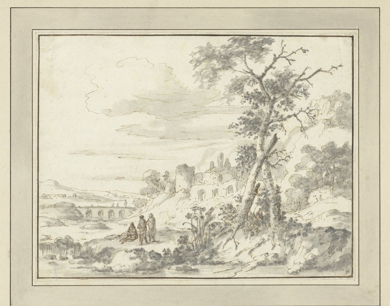 Paisagem montanhosa com ruínas de Zacharias Blijhooft