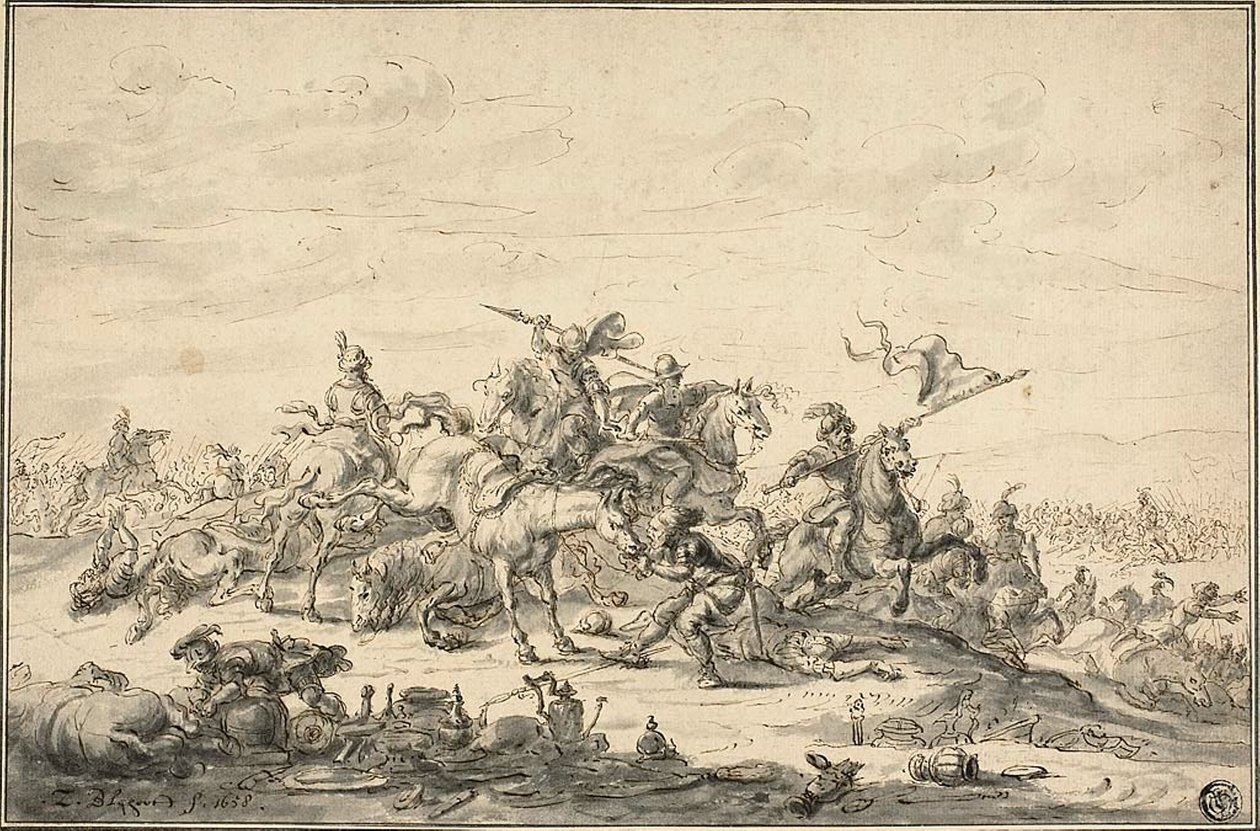 Cena de batalha com cavaleiros de Zacharias Blyhooft
