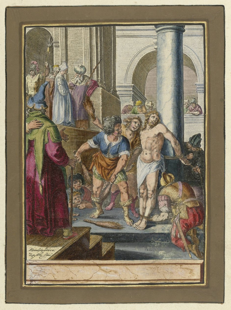 Flagelo de Cristo Paixão de Cristo (título da série) de Zacharias Dolendo